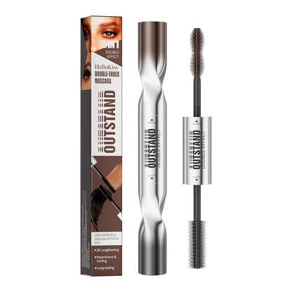 HelloKiss OUTSTAND double‑ended mascara product box and full set packaging display