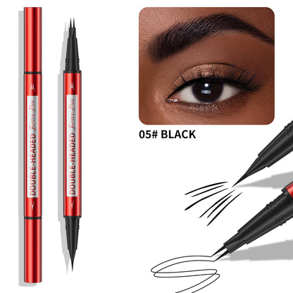 HelloKiss Double-Ended Waterproof Eyebrow Pen – Hair-Like Strokes, 5 Shades