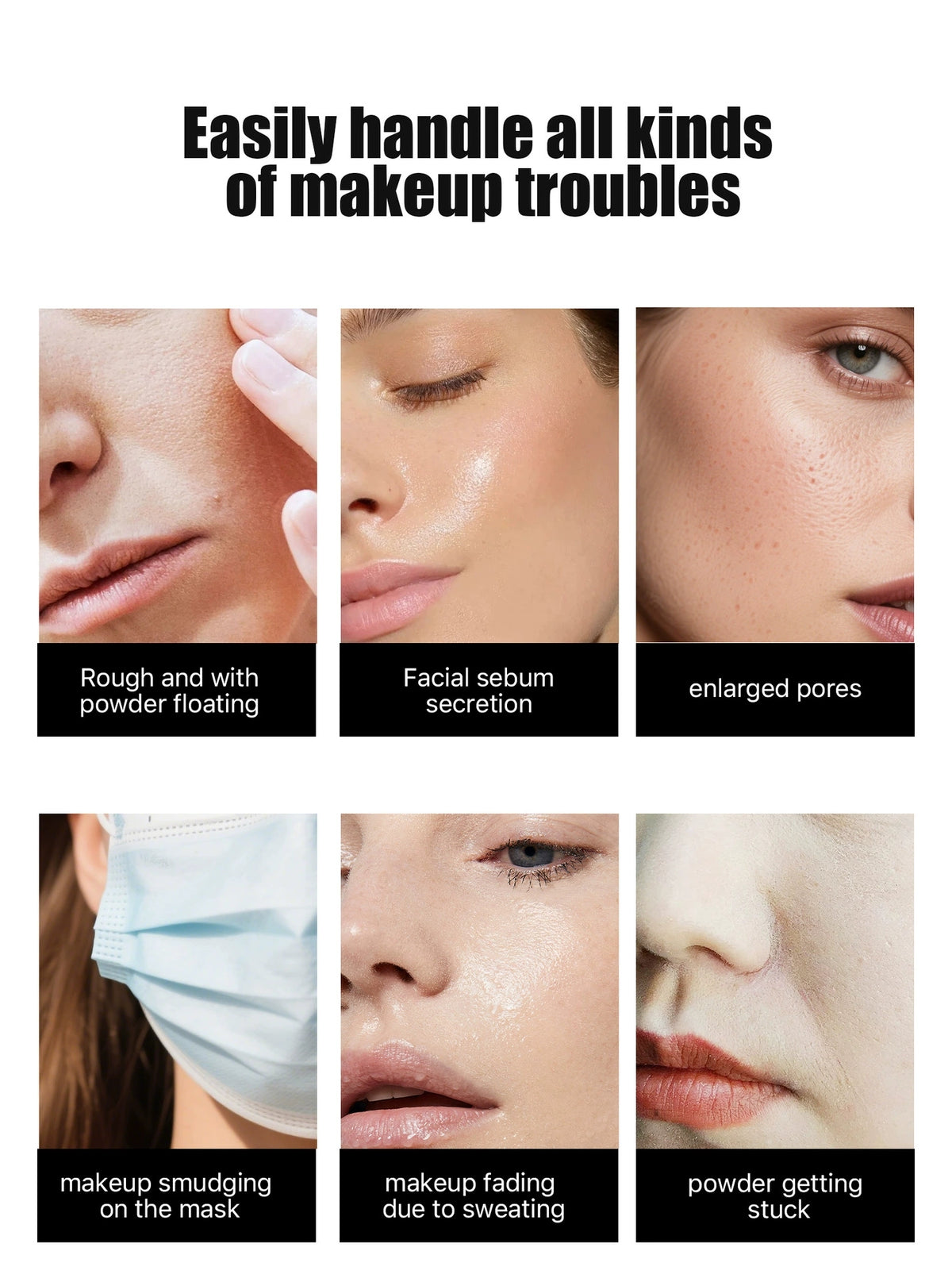 HelloKiss setting powder helps with rough powder, sebum, enlarged pores, smudging, fading and caking