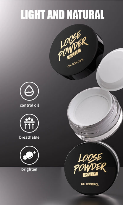 HelloKiss light and natural loose powder, control oil, breathable, brighten skin finish