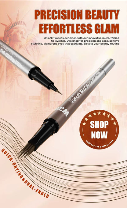 W3W double‑ended brow pen product specification sheet, size net weight parameter information display