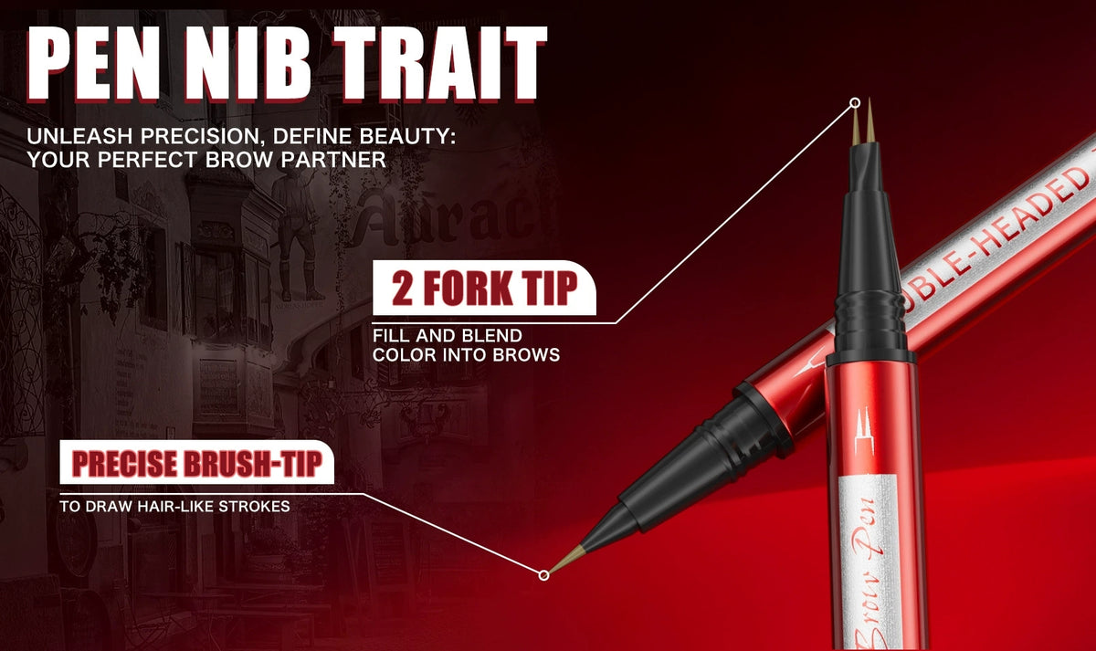 HelloKiss 0.01mm dual fork tip brow pen internal structure technical diagram