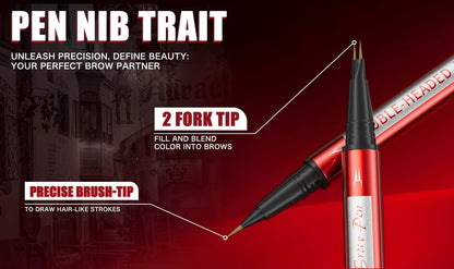 HelloKiss 0.01mm dual fork tip brow pen internal structure technical diagram