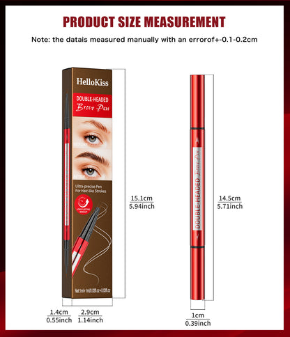 HelloKiss brow pen arm swatch waterproof test for all 5 available colors