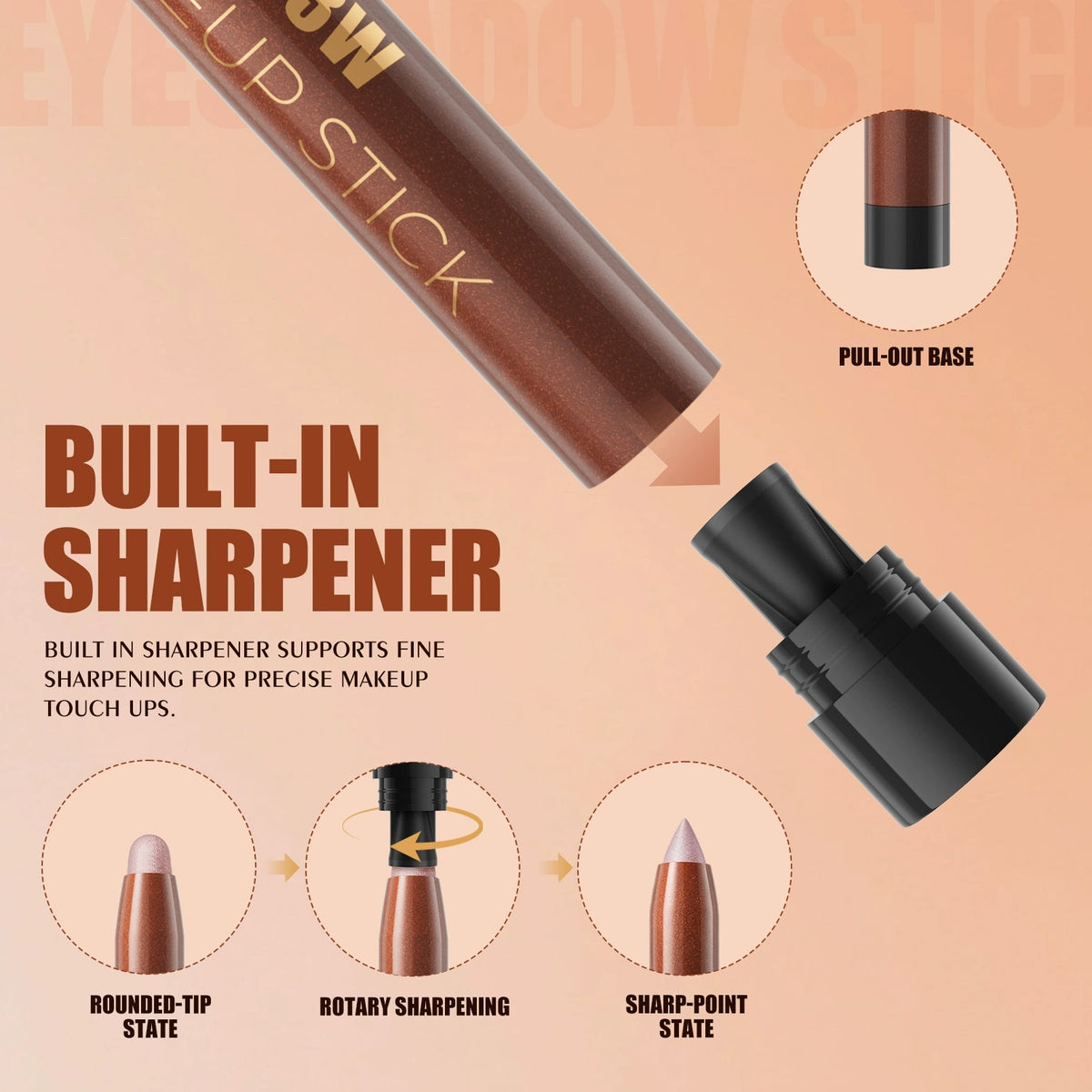 W3W Velvet Eye Stick built-in sharpener and precision tip