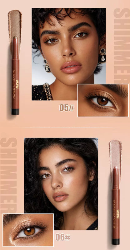 W3W Velvet Eye Stick shade 05 and shade 06 shimmer eye makeup looks
