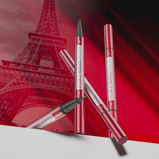 HelloKiss Double-Ended Waterproof Eyebrow Pen – Hair-Like Strokes, 5 Shades